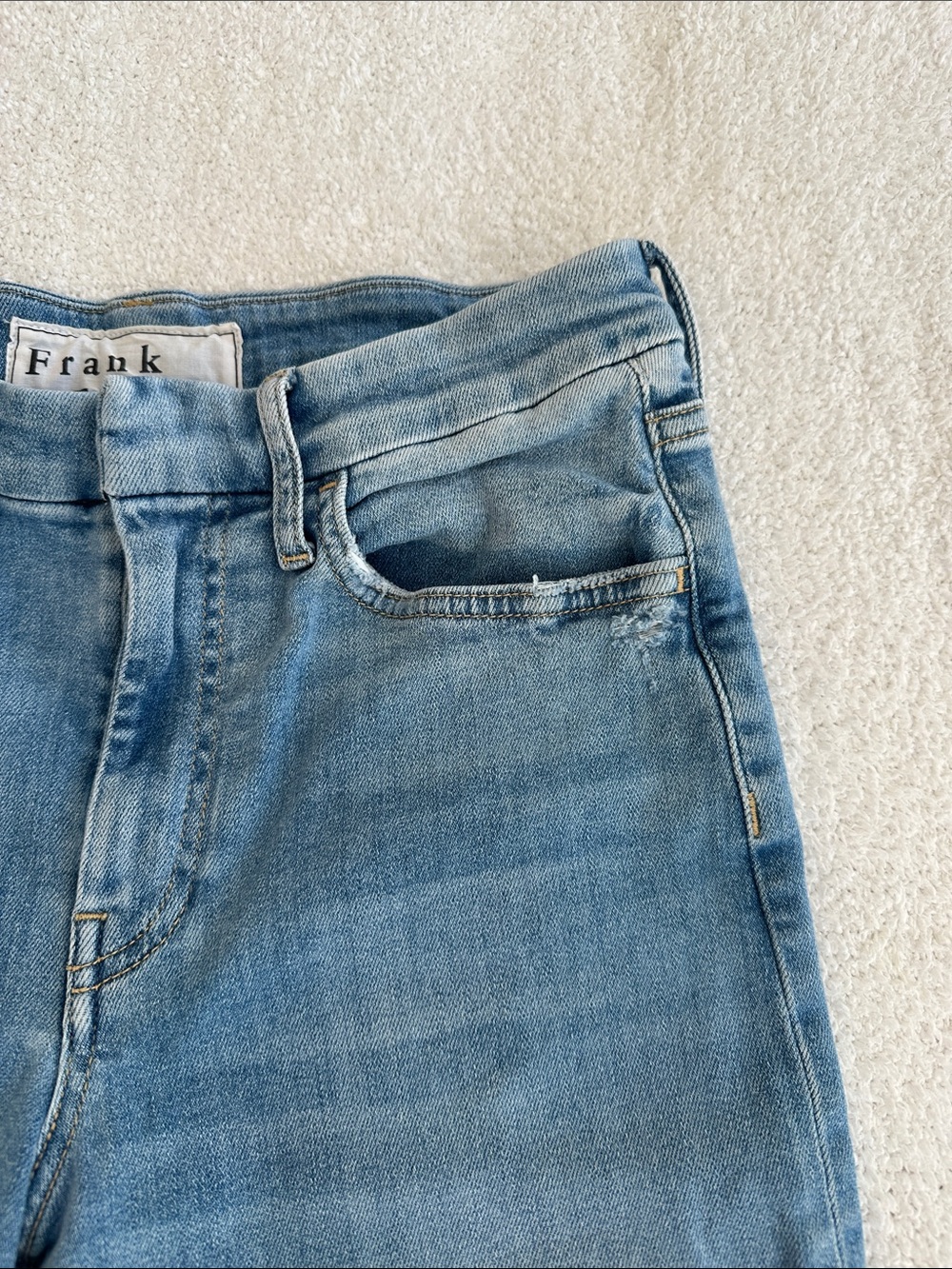 Frank & Eileen Light Wash Blue Denim Jeans - Picture 4 of 5